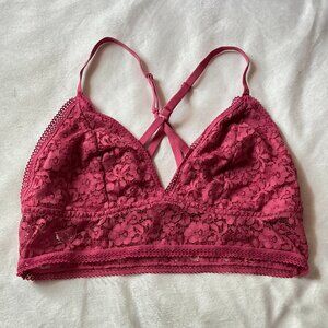 Xhilaration Floral Lace Longline Bralette Size L